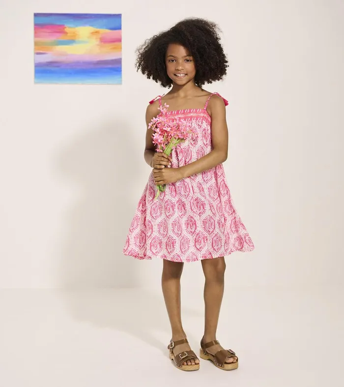 Girls Geo Mosaic Dress Hatley