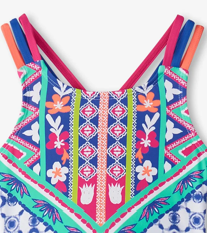 Girls Kaleidoscope TwoPiece Crop Top Bikini Set Hatley