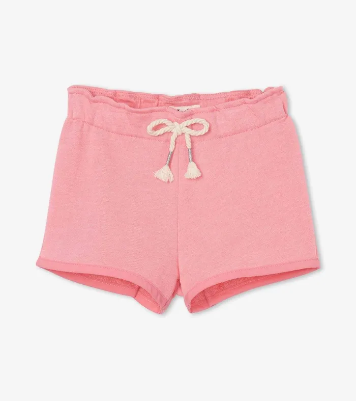 Girls Light Pink Paper Bag Shorts Hatley