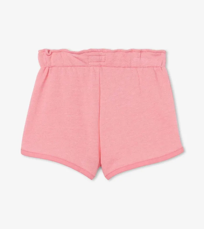 Girls Light Pink Paper Bag Shorts Hatley