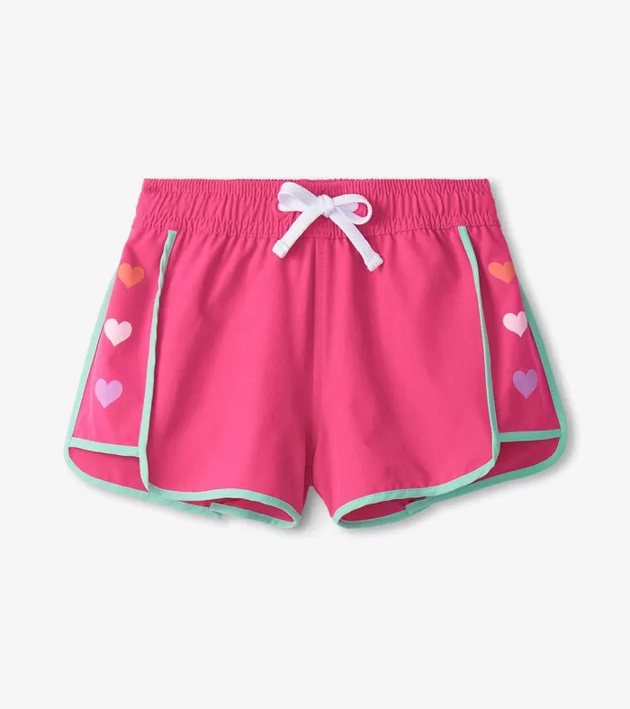 Girls Pink Quick Dry Shorts Hatley