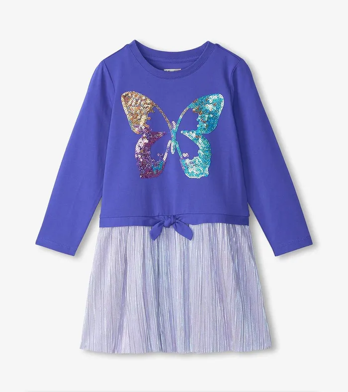 Girls Sequin Butterfly Skirt Dress Hatley