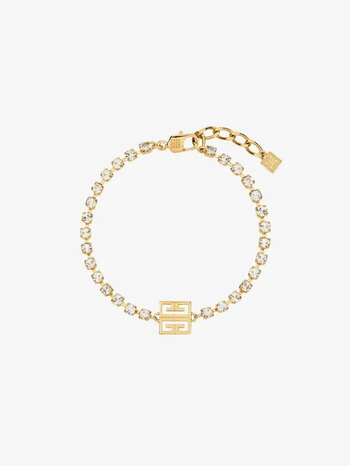 Givenchy 4G Bracelet In Metal With Crystals Golden Yellow Women Jewelry
