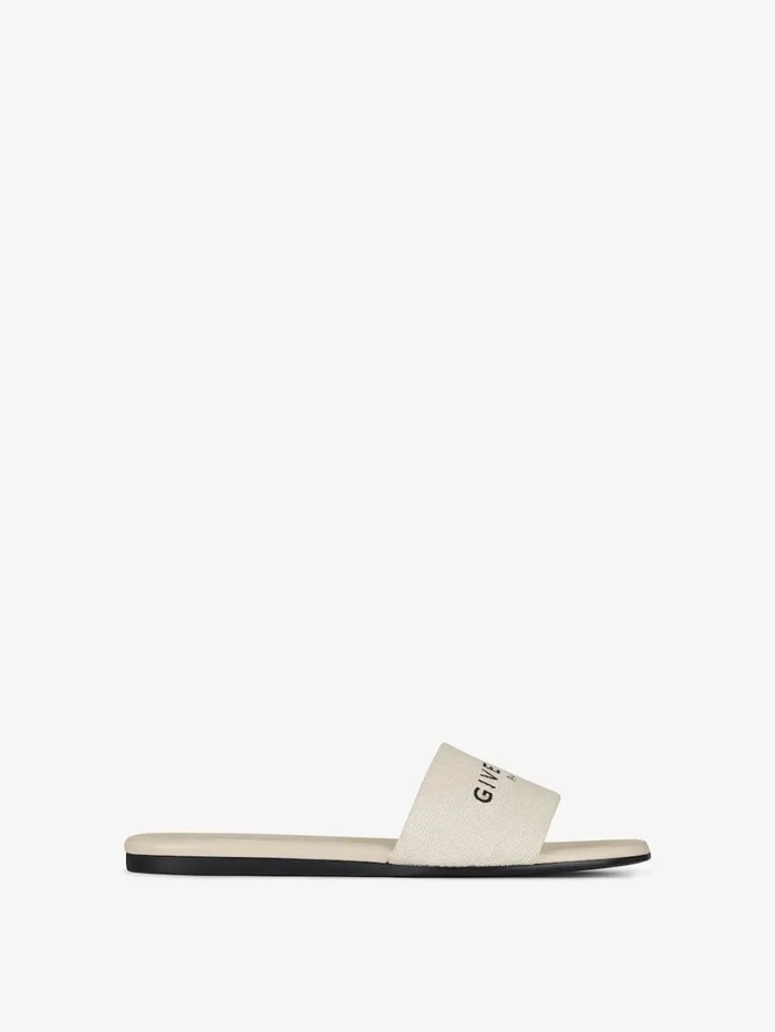 Givenchy 4G Mules In Canvas Beigeblack Women Slides and Sandals