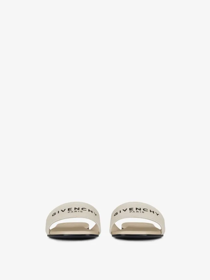 Givenchy 4G Mules In Canvas Beigeblack Women Slides and Sandals Givenchy 4G Mules In Canvas Beigeblack Women Slides and Sandals