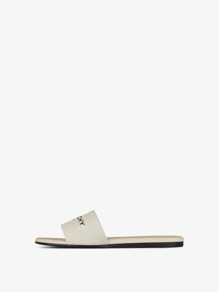 Givenchy 4G Mules In Canvas Beigeblack Women Slides and Sandals Givenchy 4G Mules In Canvas Beigeblack Women Slides and Sandals