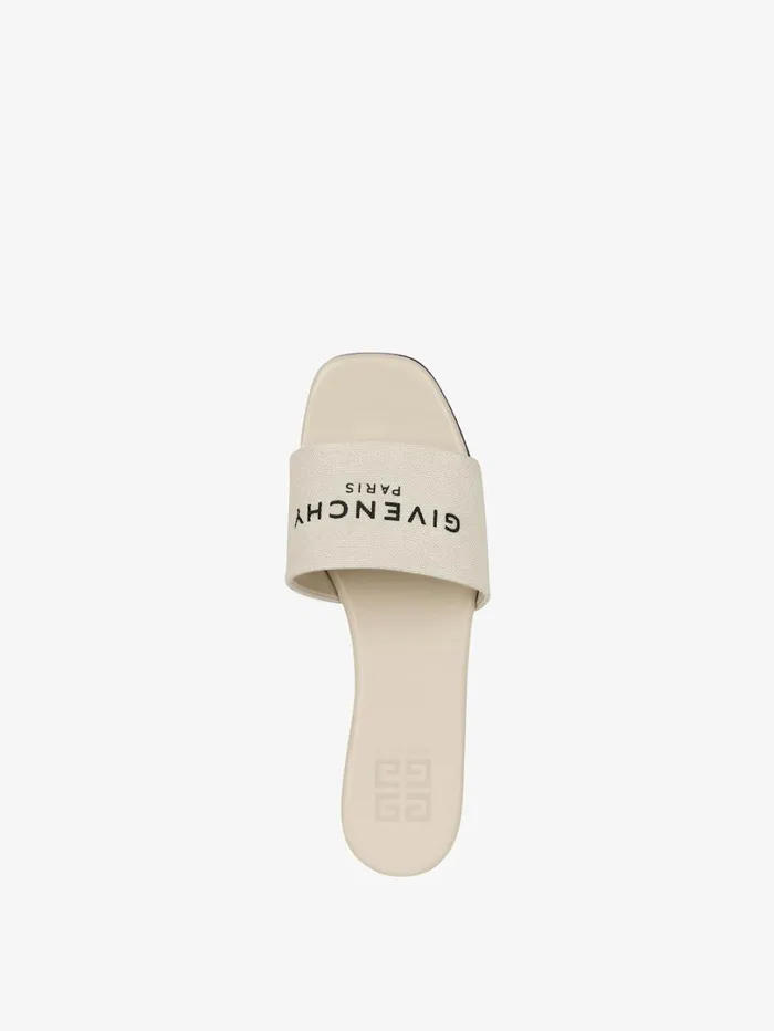 Givenchy 4G Mules In Canvas Beigeblack Women Slides and Sandals Givenchy 4G Mules In Canvas Beigeblack Women Slides and Sandals