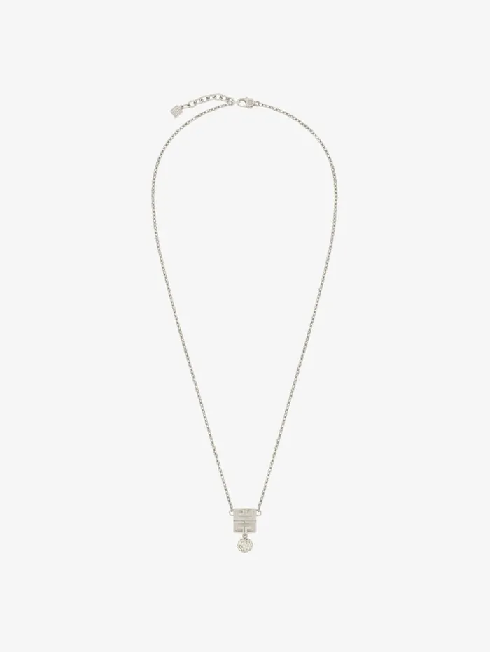Givenchy 4G Necklace In Metal With Crystals Silvery Women Jewelry Givenchy 4G Necklace In Metal With Crystals Silvery Women Jewelry