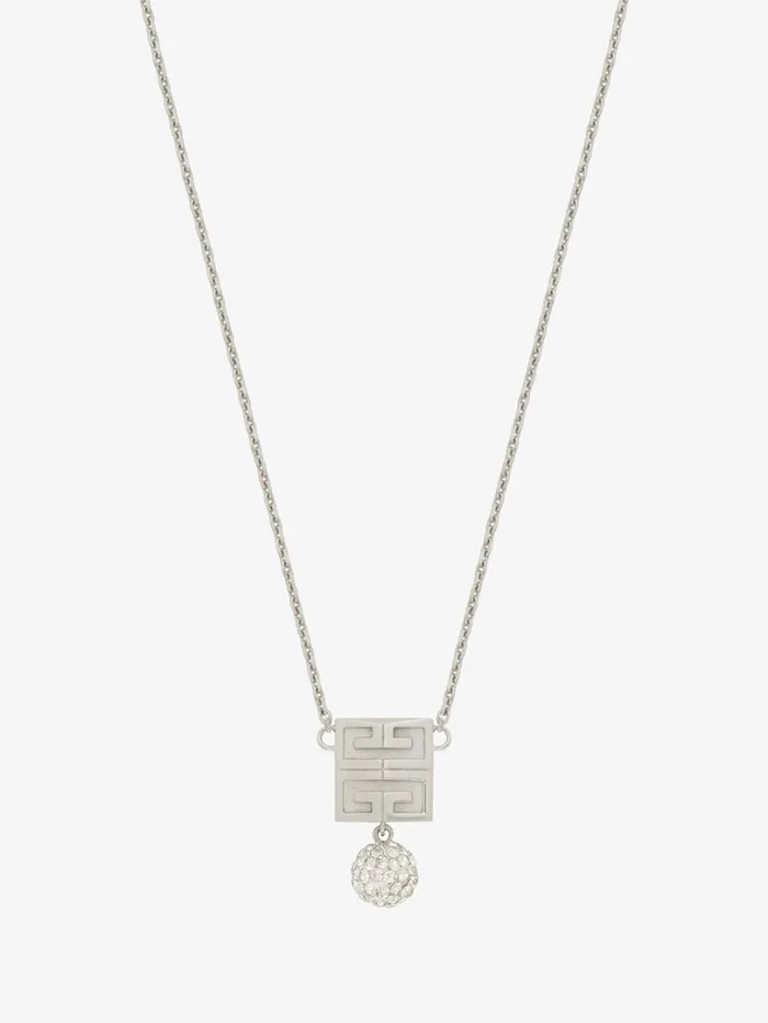 Givenchy 4G Necklace In Metal With Crystals Silvery Women Jewelry Givenchy 4G Necklace In Metal With Crystals Silvery Women Jewelry