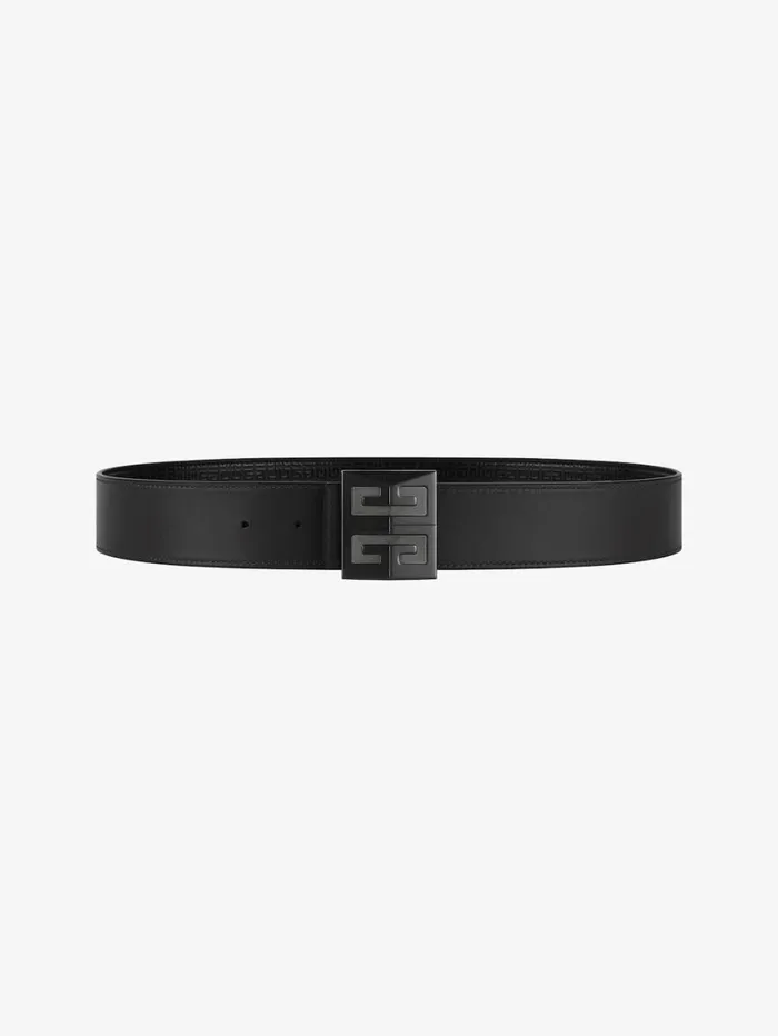 Givenchy 4G Reversible Belt In Micro 4G Leather Black Men Belts