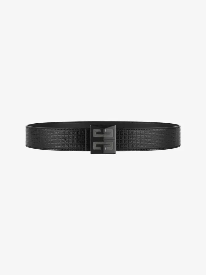 Givenchy 4G Reversible Belt In Micro 4G Leather Black Men Belts Givenchy 4G Reversible Belt In Micro 4G Leather Black Men Belts