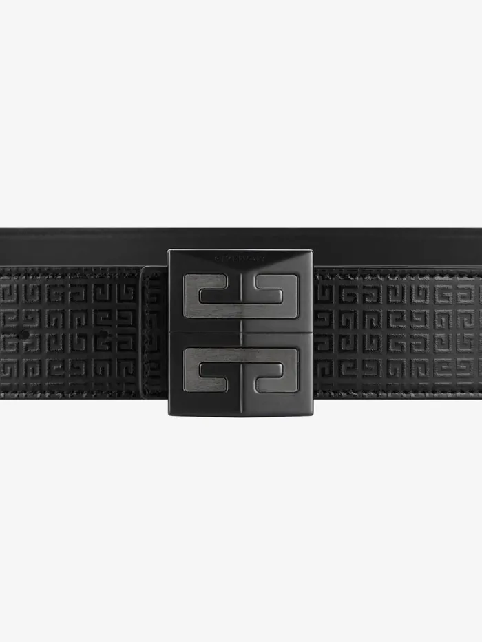 Givenchy 4G Reversible Belt In Micro 4G Leather Black Men Belts Givenchy 4G Reversible Belt In Micro 4G Leather Black Men Belts