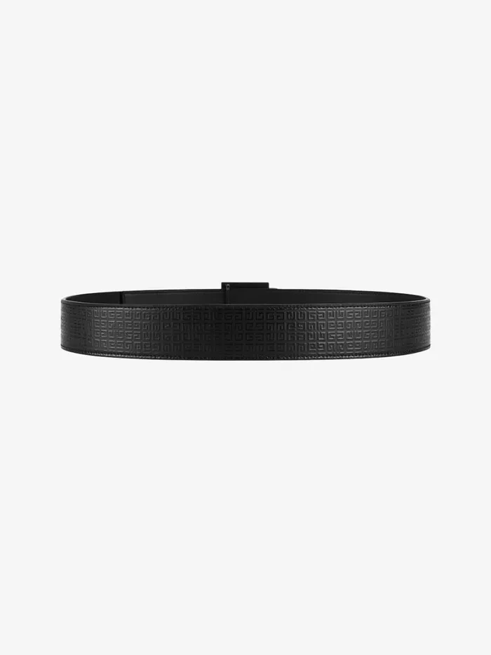 Givenchy 4G Reversible Belt In Micro 4G Leather Black Men Belts Givenchy 4G Reversible Belt In Micro 4G Leather Black Men Belts