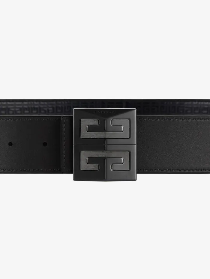 Givenchy 4G Reversible Belt In Micro 4G Leather Black Men Belts Givenchy 4G Reversible Belt In Micro 4G Leather Black Men Belts