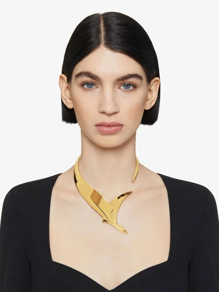 Givenchy Bird Torque Necklace In Metal Golden Yellow Women Jewelry Givenchy Bird Torque Necklace In Metal Golden Yellow Women Jewelry