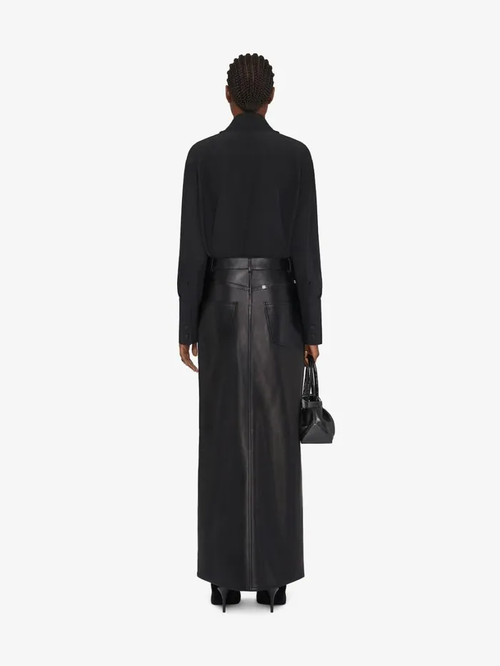 Givenchy Blouse In Silk With Long Removable Lavalliere Black Women Tops and Shirts