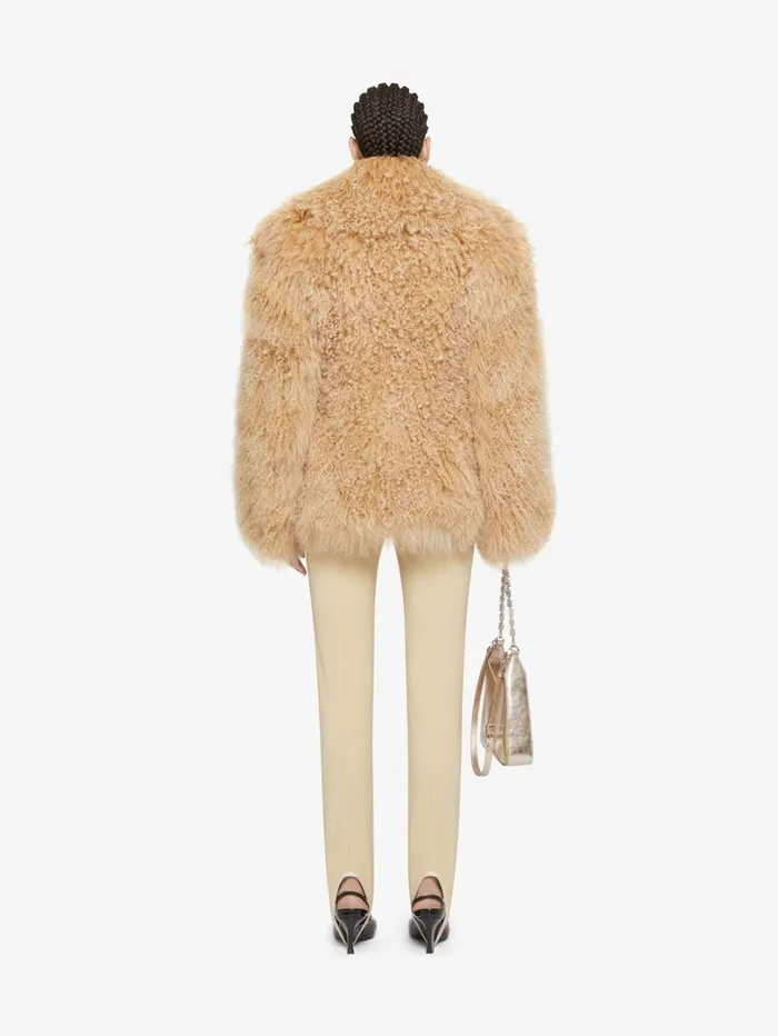 Givenchy Coat In Fur Desert Women Coats and Jackets