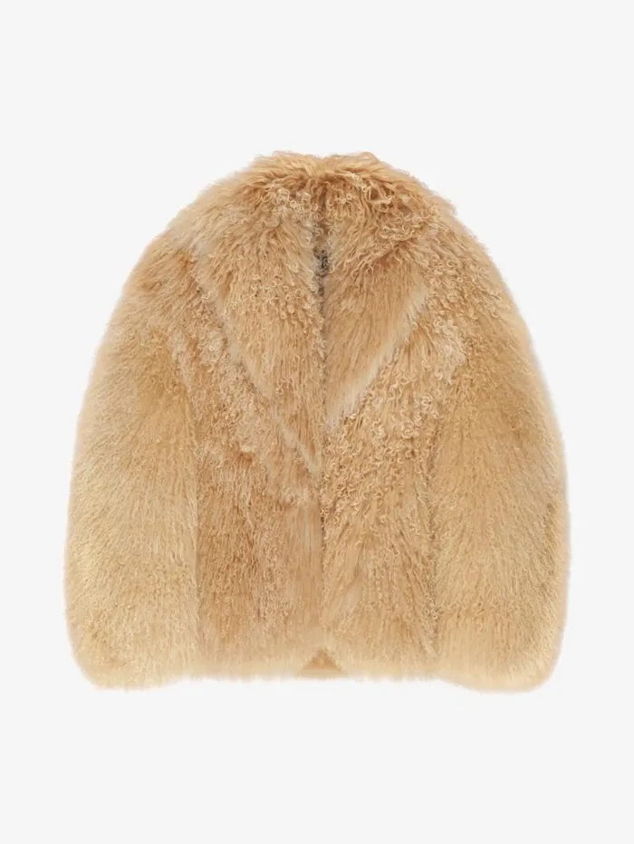 Givenchy Coat In Fur Desert Women Coats and Jackets