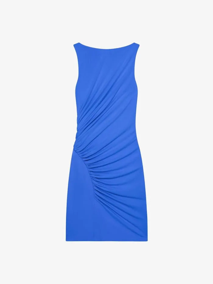 Givenchy Draped Dress In Crepe Iris Purple Women Dresses