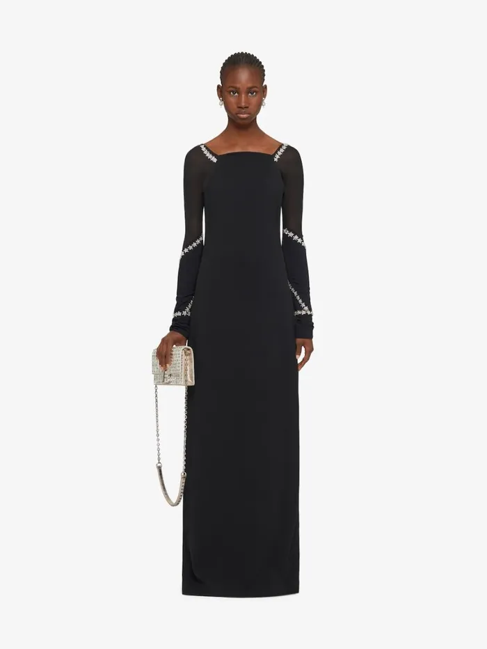 Givenchy Evening Dress With Crystal Details Black Women Dresses