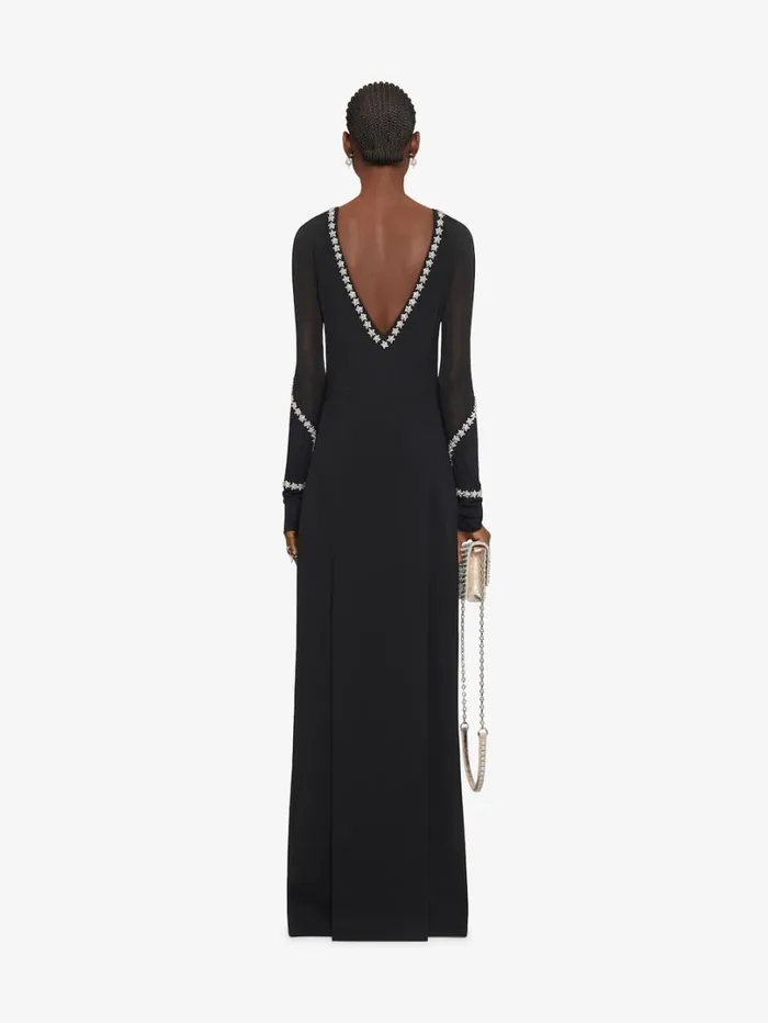 Givenchy Evening Dress With Crystal Details Black Women Dresses