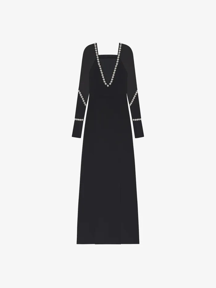 Givenchy Evening Dress With Crystal Details Black Women Dresses