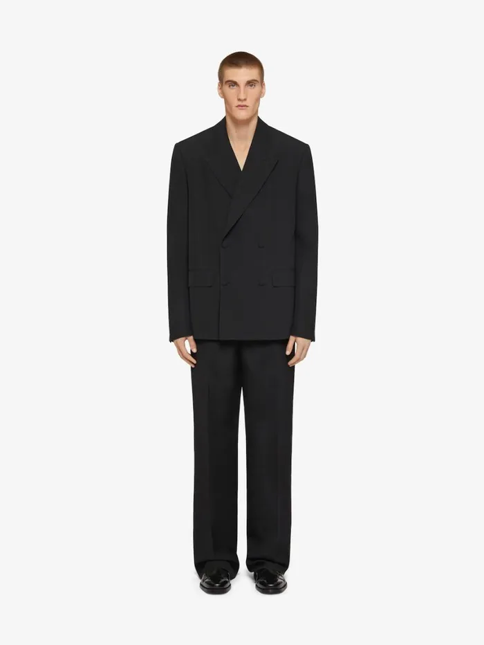 Givenchy Extra Wide Pants In Wool Black Men Pants and Shorts