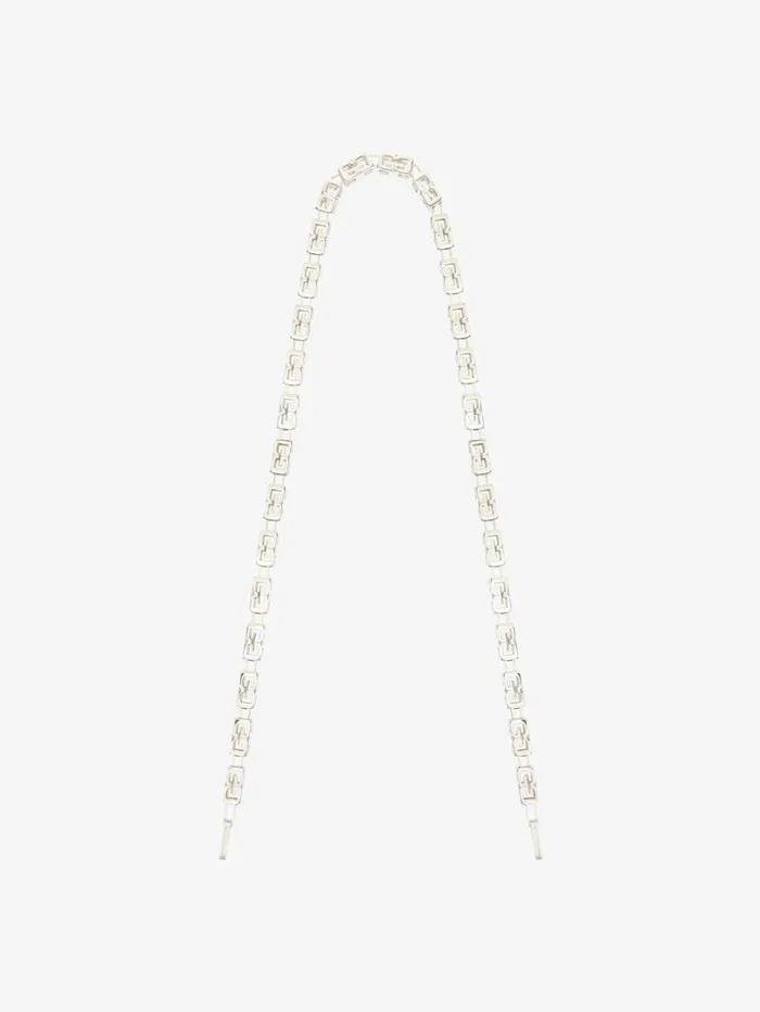 Givenchy G Cube Chain Strap In Metal Palladium Women Belts