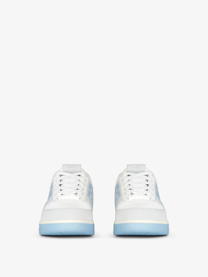 Givenchy G4 Sneakers In Leather And Perforated Leather Greyblue Men Sneakers Givenchy G4 Sneakers In Leather And Perforated Leather Greyblue Men Sneakers
