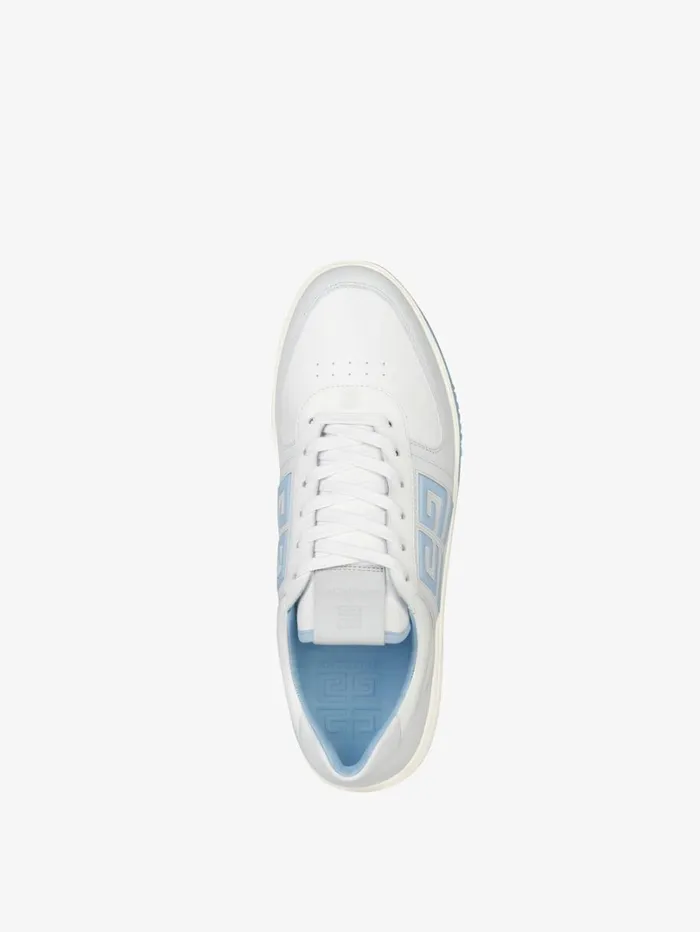 Givenchy G4 Sneakers In Leather And Perforated Leather Greyblue Men Sneakers Givenchy G4 Sneakers In Leather And Perforated Leather Greyblue Men Sneakers