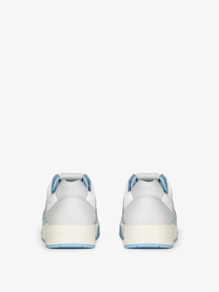 Givenchy G4 Sneakers In Leather And Perforated Leather Greyblue Men Sneakers Givenchy G4 Sneakers In Leather And Perforated Leather Greyblue Men Sneakers