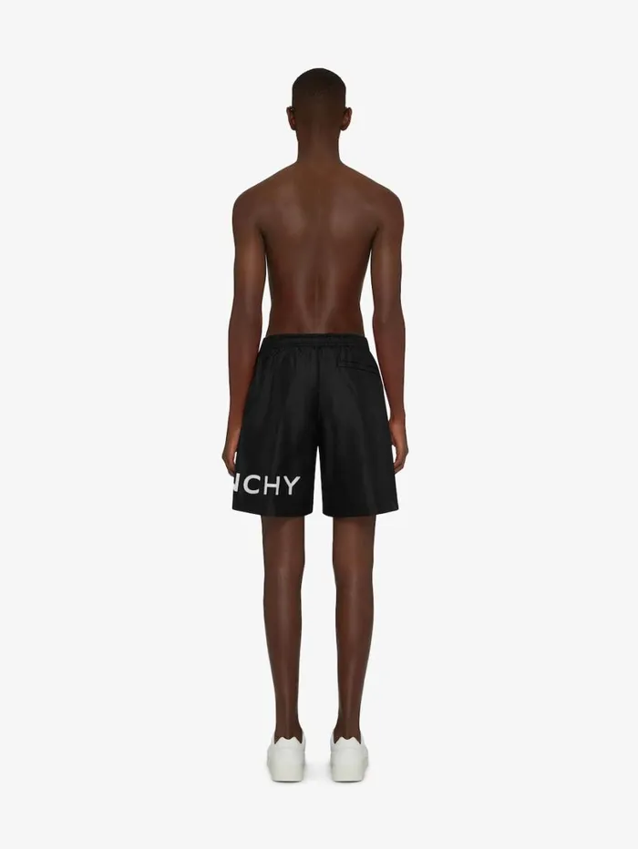 Givenchy GIVENCHY 4G Long Swim Shorts Blackwhite Men Pants and Shorts