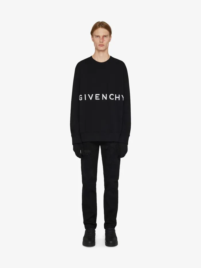 Givenchy GIVENCHY 4G Slim Fit Sweatshirt In Fleece Black Men Sweatshirts and Hoodies Givenchy GIVENCHY 4G Slim Fit Sweatshirt In Fleece Black Men Sweatshirts and Hoodies