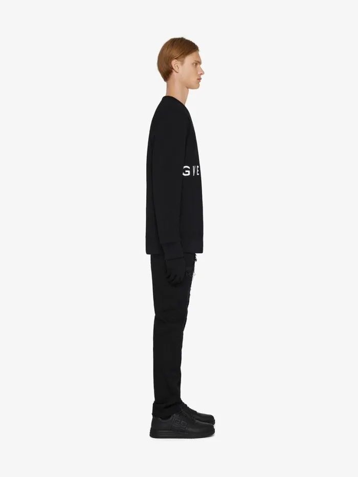 Givenchy GIVENCHY 4G Slim Fit Sweatshirt In Fleece Black Men Sweatshirts and Hoodies