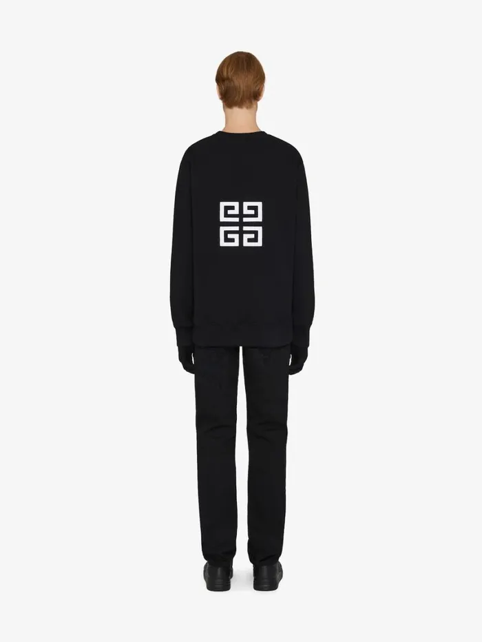 Givenchy GIVENCHY 4G Slim Fit Sweatshirt In Fleece Black Men Sweatshirts and Hoodies