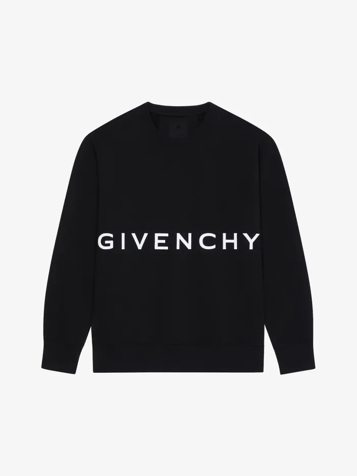 Givenchy GIVENCHY 4G Slim Fit Sweatshirt In Fleece Black Men Sweatshirts and Hoodies