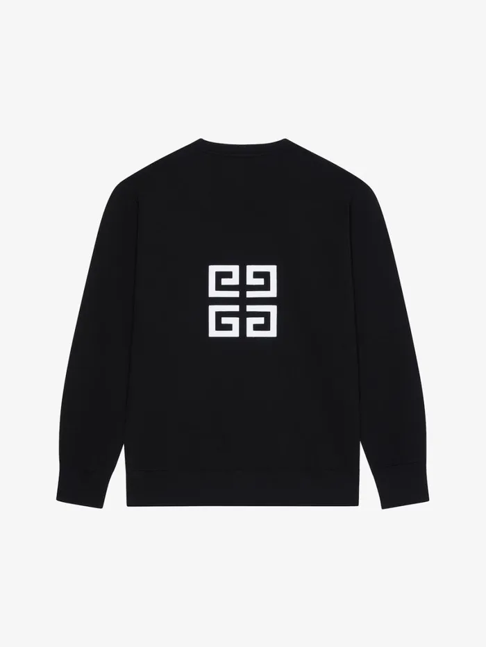 Givenchy GIVENCHY 4G Slim Fit Sweatshirt In Fleece Black Men Sweatshirts and Hoodies