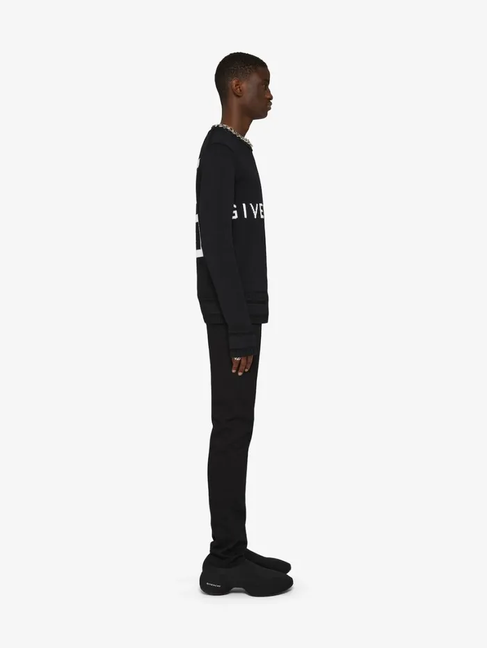 Givenchy GIVENCHY 4G Sweater In Knit Black Men Knitwear Givenchy GIVENCHY 4G Sweater In Knit Black Men Knitwear