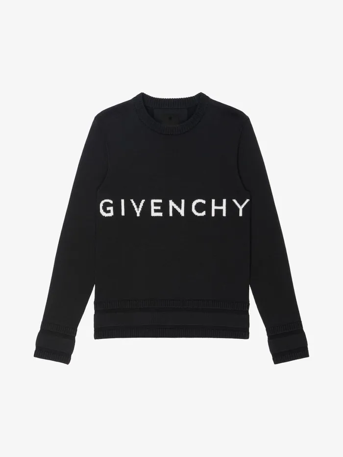 Givenchy GIVENCHY 4G Sweater In Knit Black Men Knitwear Givenchy GIVENCHY 4G Sweater In Knit Black Men Knitwear
