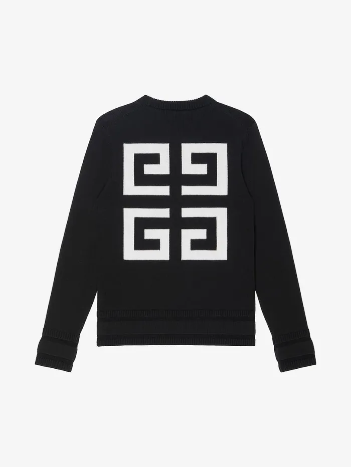 Givenchy GIVENCHY 4G Sweater In Knit Black Men Knitwear Givenchy GIVENCHY 4G Sweater In Knit Black Men Knitwear