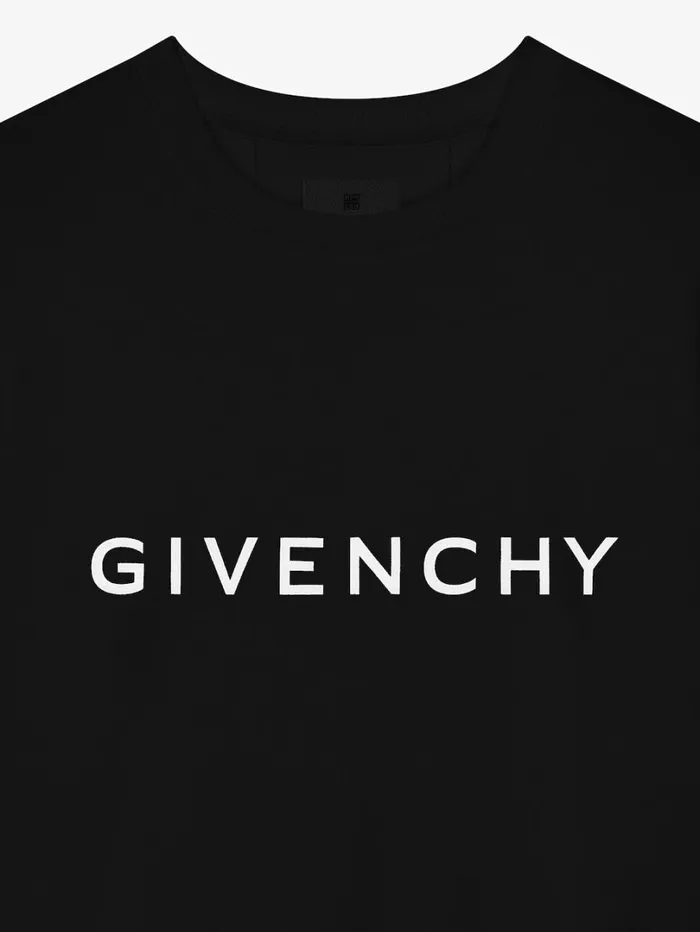 Givenchy GIVENCHY Archetype Slim Fit Sweatshirt In Fleece Black Men Sweatshirts and Hoodies