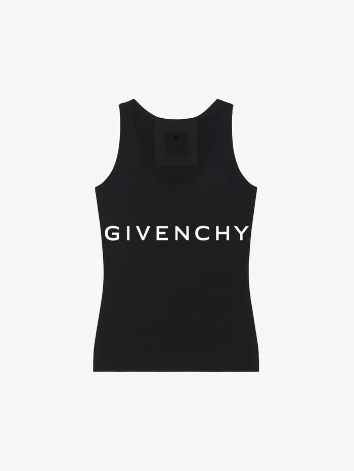Givenchy GIVENCHY Archetype Slim Fit Tank Top In Cotton Black Women TShirts
