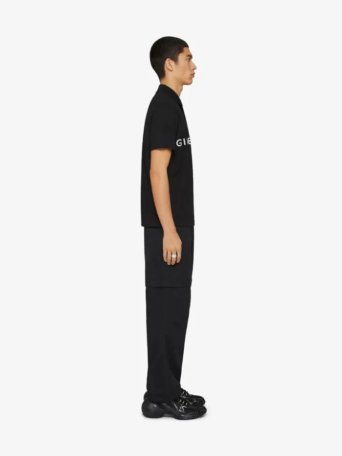 Givenchy GIVENCHY Archetype Zipped Polo Shirt In Cotton Black Men TShirts