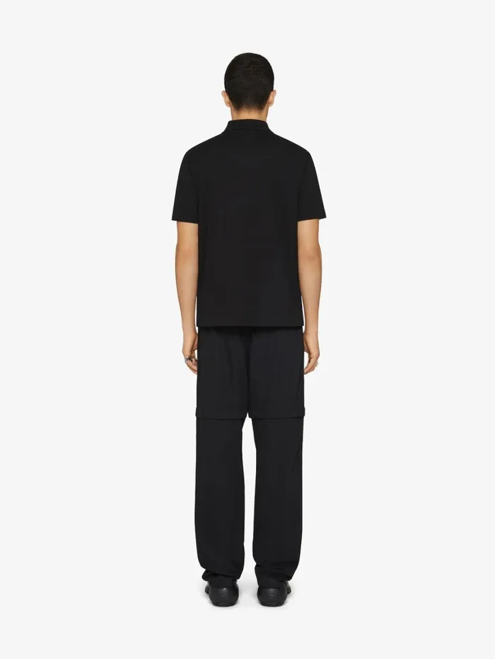 Givenchy GIVENCHY Archetype Zipped Polo Shirt In Cotton Black Men TShirts