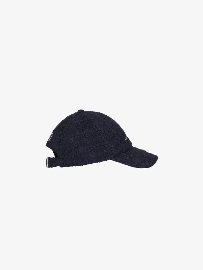 Givenchy GIVENCHY Embroidered Cap In Tweed Dark Blue Women Beanies and Caps