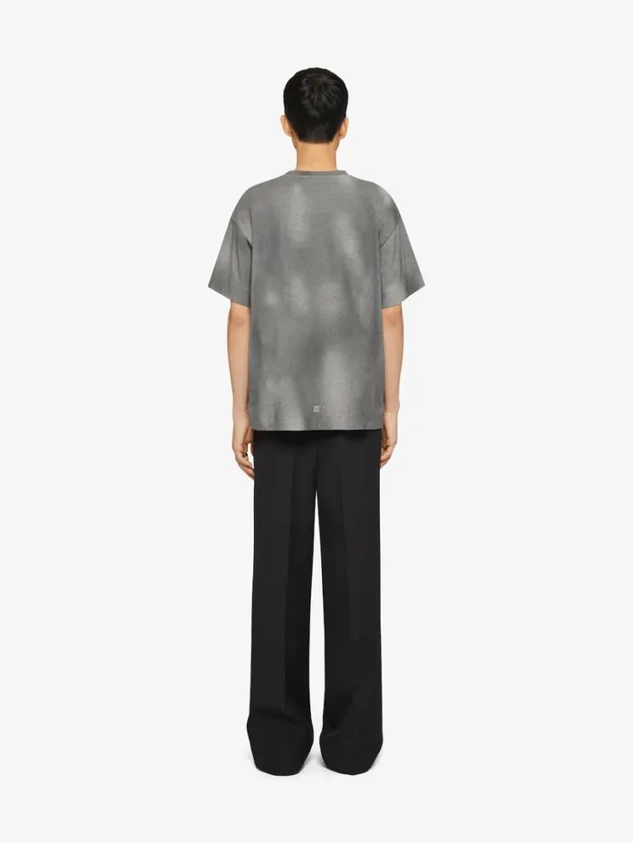 Givenchy GIVENCHY Flower Boxy Fit Tshirt In Tie And Dye Cotton Black Men TShirts
