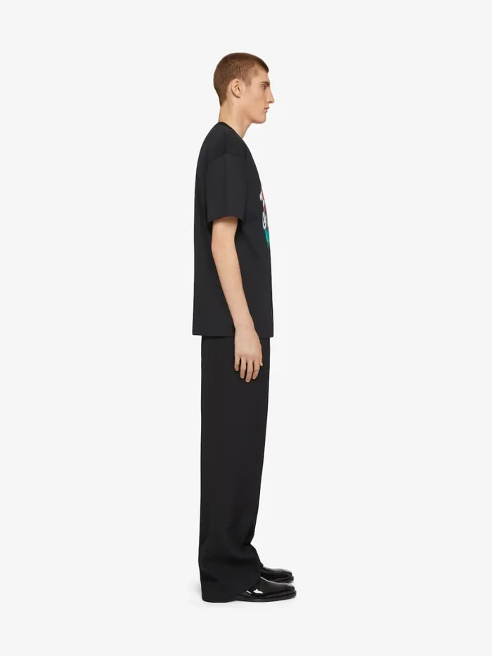 Givenchy GIVENCHY Psychedelic Oversized Tshirt In Cotton Black Men TShirts