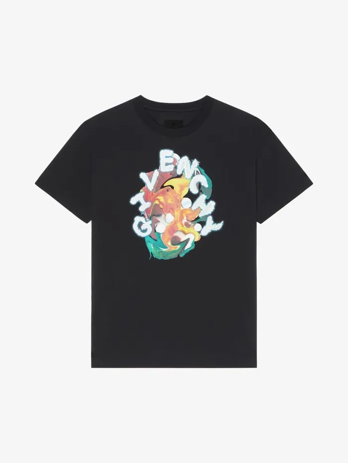 Givenchy GIVENCHY Psychedelic Oversized Tshirt In Cotton Black Men TShirts