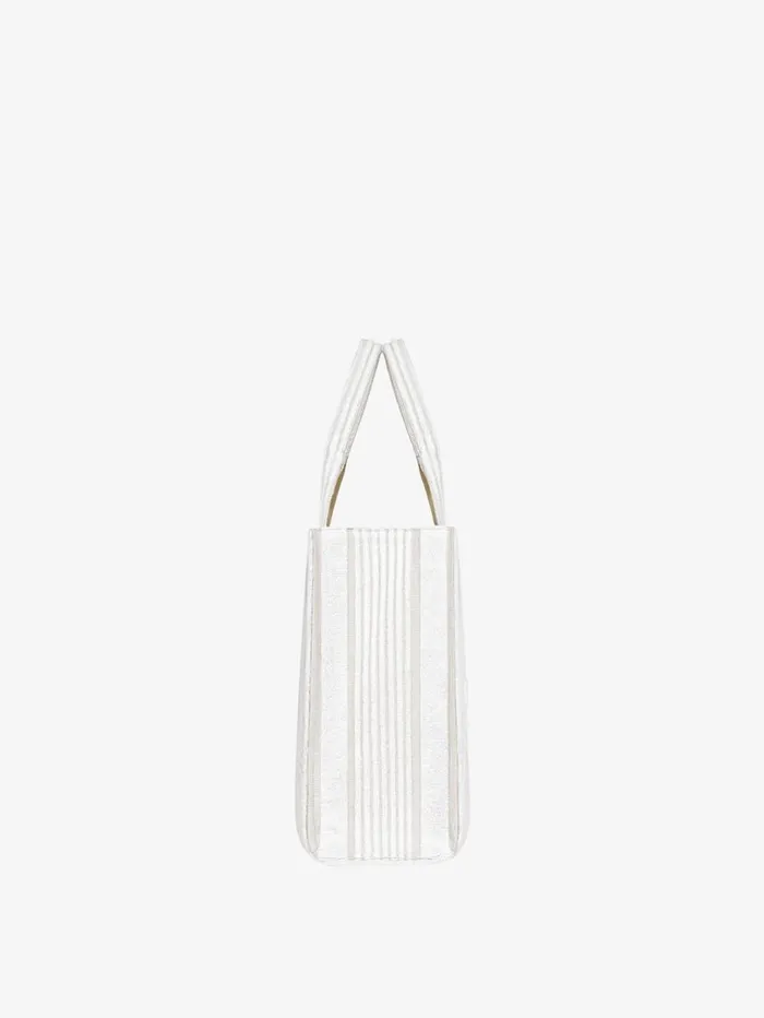 Givenchy GIVENCHY Tote Bag In Cotton Towelling With Stripes Ivory Men Crossbody Bags Givenchy GIVENCHY Tote Bag In Cotton Towelling With Stripes Ivory Men Crossbody Bags