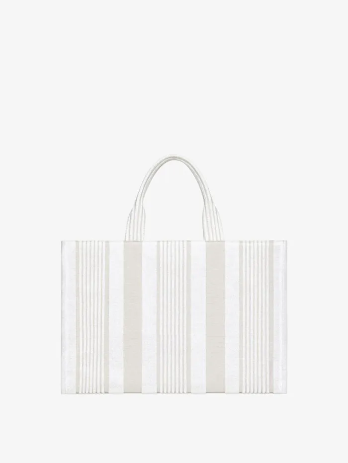 Givenchy GIVENCHY Tote Bag In Cotton Towelling With Stripes Ivory Men Crossbody Bags Givenchy GIVENCHY Tote Bag In Cotton Towelling With Stripes Ivory Men Crossbody Bags